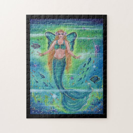Butterfly Mermaid innerlijke vrede door Renee Lavo Legpuzzel (Verticaal)