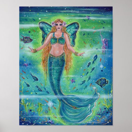 Butterfly Mermaid innerlijke vrede door Renee Lavo Poster (Voorkant)