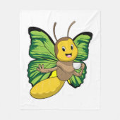 Butterfly met beker koffie fleece deken (Voorkant)