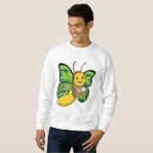Butterfly met beker koffie trui (Voorkant volledig)