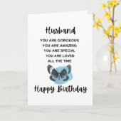 Butterfly met bericht van de geboorte voor uw man kaart (Gele Bloem)