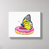 Butterfly met Donut Canvas Afdruk (Voorkant)