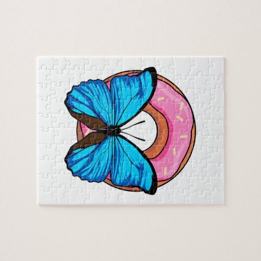 Butterfly met Donut Legpuzzel (Horizontaal)