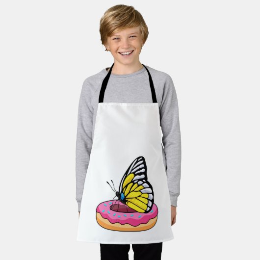 Butterfly met Donut Schort (Gedragen)