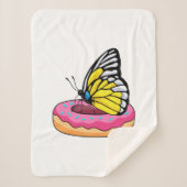 Butterfly met Donut Sherpa Deken (Voorkant)