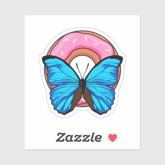 Butterfly met Donut Sticker (Vel)