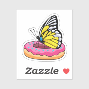 Butterfly met Donut Sticker