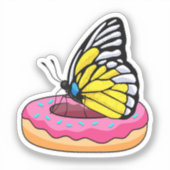 Butterfly met Donut Sticker (Voorkant)