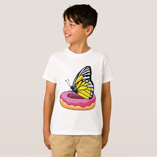Butterfly met Donut T-shirt (Voorkant volledig)