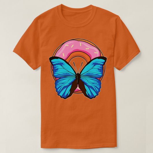 Butterfly met Donut T-shirt (Design voorkant)