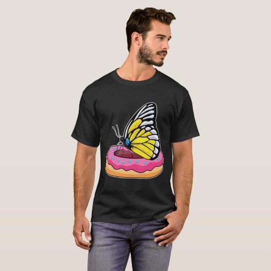 Butterfly met Donut T-shirt (Voorkant volledig)