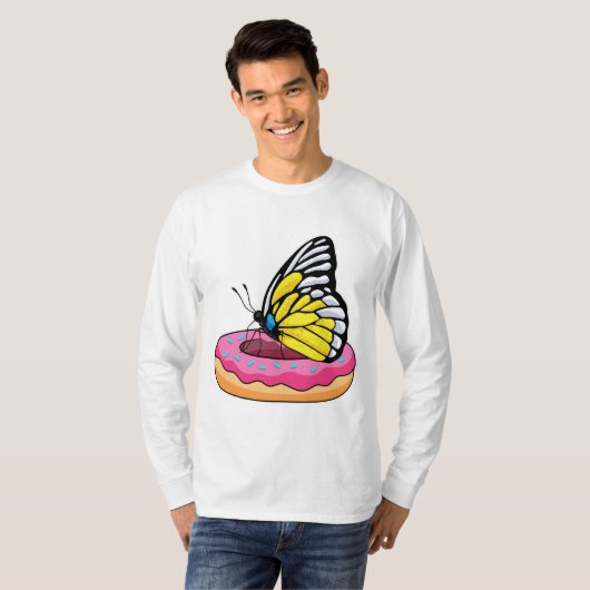 Butterfly met Donut T-shirt (Voorkant volledig)