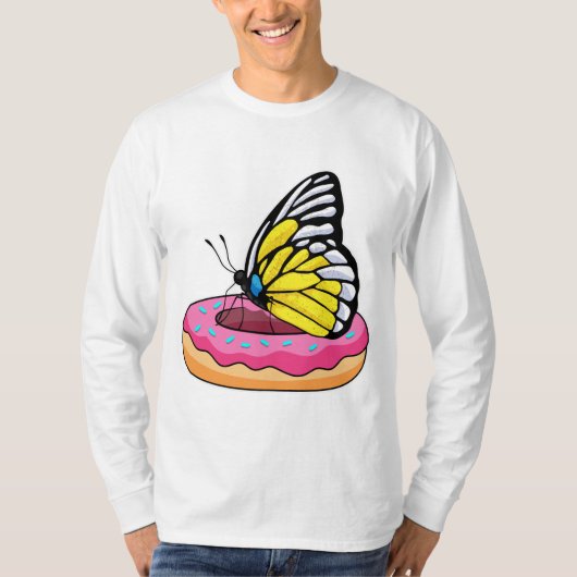 Butterfly met Donut T-shirt (Voorkant)