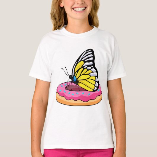 Butterfly met Donut T-shirt (Voorkant)