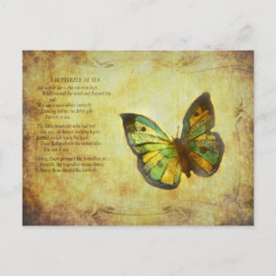 Butterfly met gedicht briefkaart