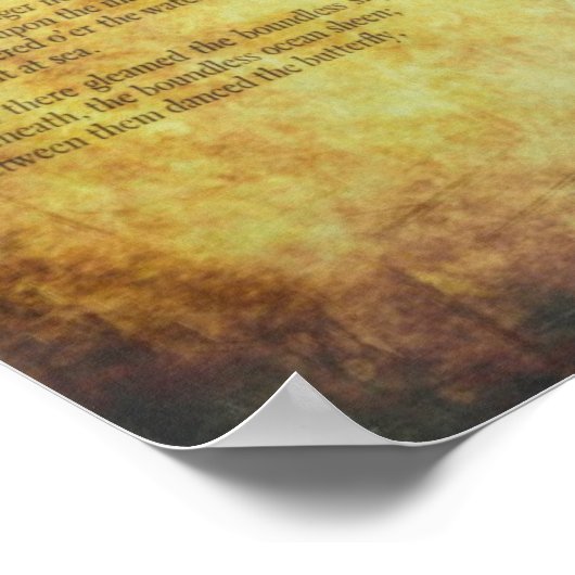 Butterfly met gedicht canvas afdrukken poster (Hoek)