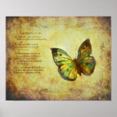 Butterfly met gedicht Poster (Voorkant)