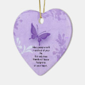 Butterfly met gezegde van ware vrienden keramisch ornament (Links)