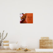 Butterfly met God Inspirerend Bijbelcitaat Poster (Keuken)