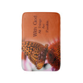 Butterfly met goddelijk Inspirerend citaat Badmat (Voorkant Verticaal)