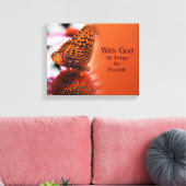 Butterfly met goddelijk Inspirerend citaat Canvas Afdruk (Insitu (Woonkamer))