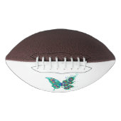 Butterfly met Green Peacock Feathers American Football (Voorkant)