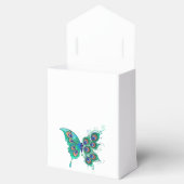 Butterfly met Green Peacock Feathers Bedankdoosjes (Geopend)