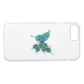 Butterfly met Green Peacock Feathers Case-Mate iPhone Case (Achterkant (Horizontaal))