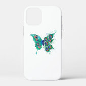Butterfly met Green Peacock Feathers Case-Mate iPhone Case (Achterkant)