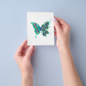 Butterfly met Green Peacock Feathers Flyer (Hand)