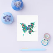 Butterfly met Green Peacock Feathers Flyer (Enkel)