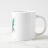 Butterfly met Green Peacock Feathers Grote Koffiekop (Rechts)