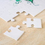 Butterfly met Green Peacock Feathers Legpuzzel (Zijkant)