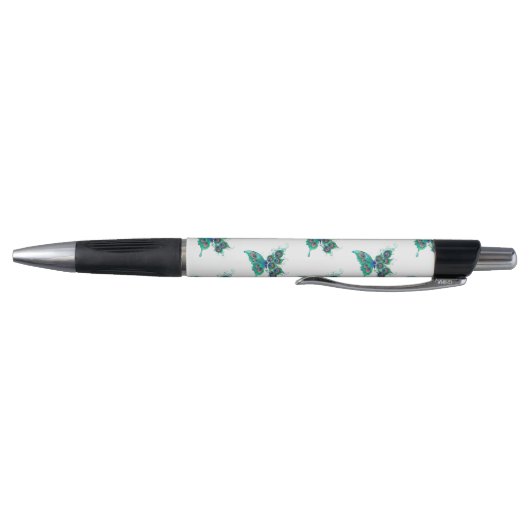 Butterfly met Green Peacock Feathers Pen (Bodem)