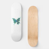 Butterfly met Green Peacock Feathers Persoonlijk Skateboard (Voorkant)