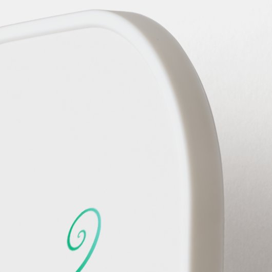 Butterfly met Green Peacock Feathers Pickleball Paddle (Links Detail)