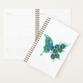 Butterfly met Green Peacock Feathers Planner (Display)