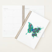 Butterfly met Green Peacock Feathers Planner (Display)