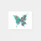 Butterfly met Green Peacock Feathers Post-it® Notes (Voorkant)