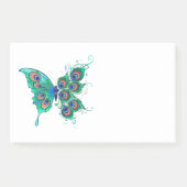 Butterfly met Green Peacock Feathers Post-it® Notes (Voorkant)