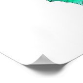 Butterfly met Green Peacock Feathers Poster (Hoek)