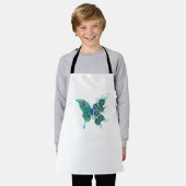 Butterfly met Green Peacock Feathers Schort (Gedragen)