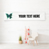 Butterfly met Green Peacock Feathers Spandoek (Insitu)
