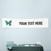 Butterfly met Green Peacock Feathers Spandoek (Beurs)