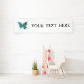 Butterfly met Green Peacock Feathers Spandoek (Insitu)