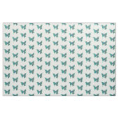 Butterfly met Green Peacock Feathers Stof (Yard (91,4 cm))