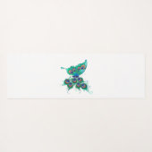 Butterfly met Green Peacock Feathers Yogamat (Achterkant (horizontaal))