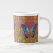 Butterfly met hartvormige patronen grote koffiekop (Rechts)