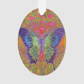 Butterfly met hartvormige patronen ornament (achterkant)