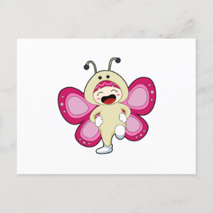 Butterfly met kostuum briefkaart